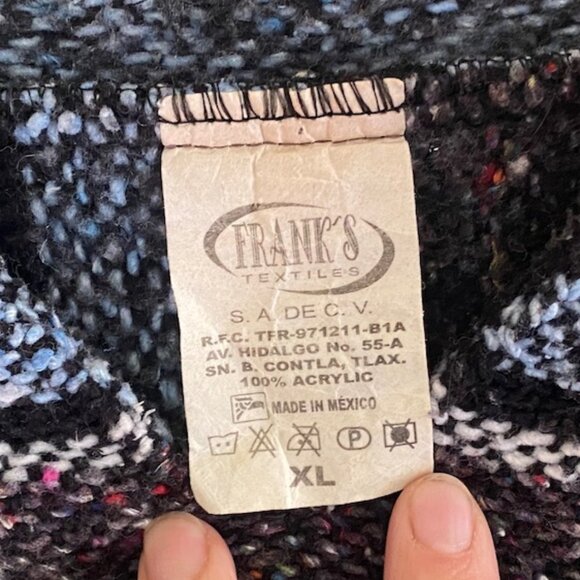 Vintage Baja San Felipe Blanket Hoodie. Like New - Picture 3 of 6